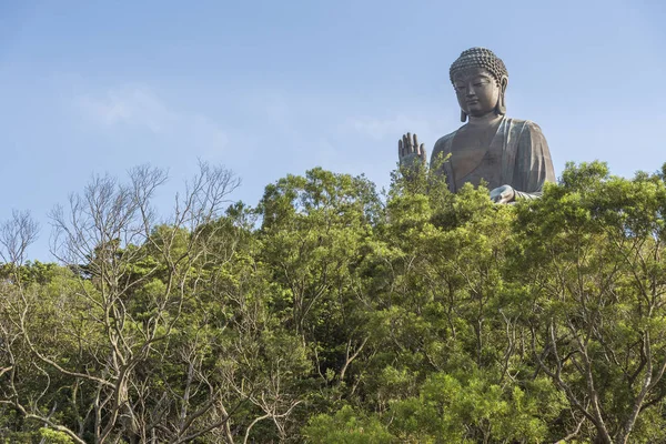 Tian Tan Buddha, nam-ı diğer Büyük Buda, büyük bir bronz heykeldir. — Stok fotoğraf