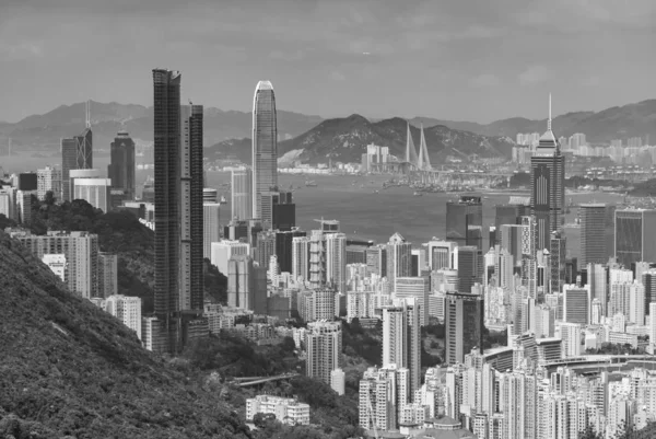 Skyline van Hong Kong stad — Stockfoto