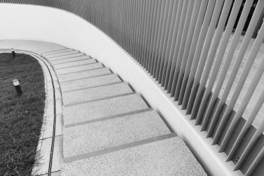 Modern merdiven. Soyut arkaplan oluşturuluyor