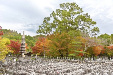 Adashino Nenbutsu-ji Tapınağı Arashiyama, Kyoto, Autum Japonya