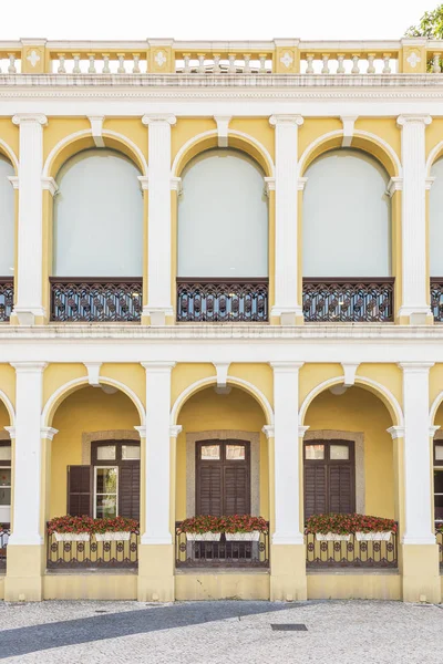 Portuguese colonial architecture in Macau, China — Stock Photo, Image