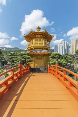 Çin Tapınağı Pavyonu - Chi Lin Nunnery Hong Kong şehrinde