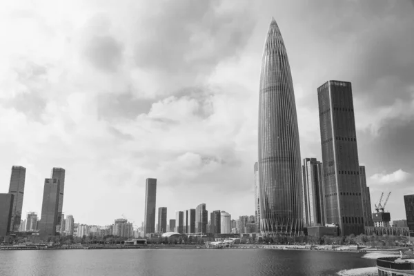 Skyline of downtown of Shenzhen City, China — Stock Photo, Image