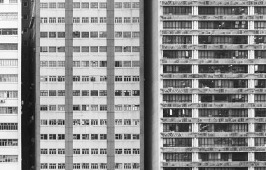 Hong Kong 'daki sanayi binasının dışı.