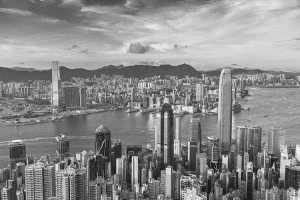 Skyline de Victoria Harbor de la ciudad de Hong Kong —  Fotos de Stock