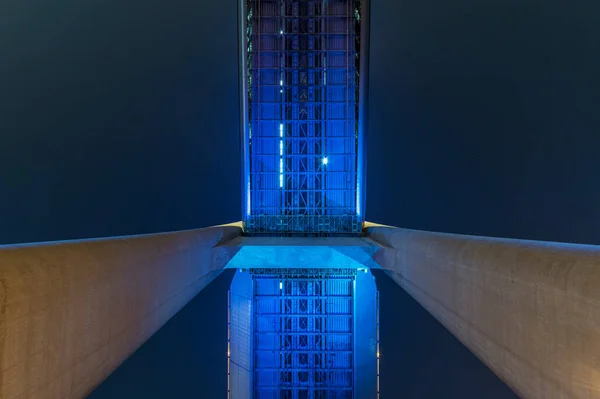 Detalhes Ponte Vista Baixo Construção Fundo Abstrato — Fotografia de Stock