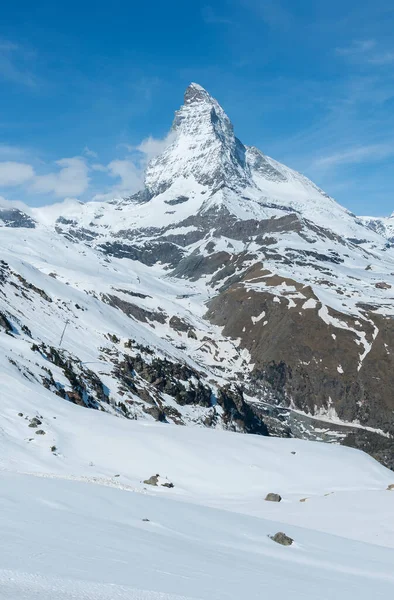 Hegyi Matterhorn Idilli Tája Zermatt Svájc — Stock Fotó