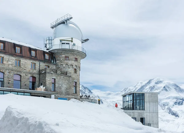Sviçre Deki Gornergrat Zirvesi Ndeki Gözlemevi — Stok fotoğraf
