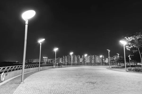 Hafenpromenade Hongkong Bei Nacht — Stockfoto