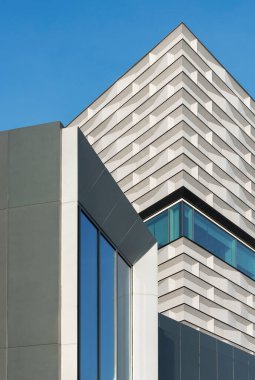 Modern mimarinin dış cephesi. soyut arkaplan oluşturuluyor