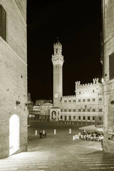 Piazza Del Campo Cidade Histórica Siena Toscana Itália — Fotografia de Stock