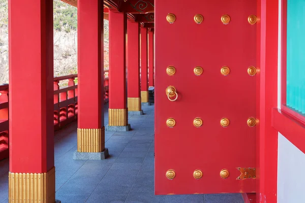 Entrance and door of Japanese shrine in Japan