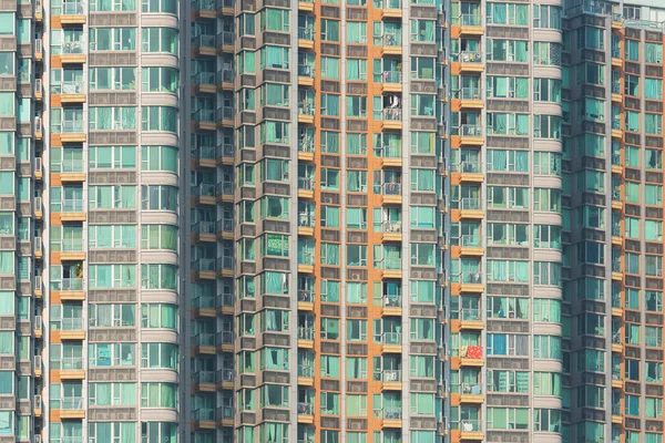 Exterior Edifício Residencial Arranha Céus Cidade Hong Kong — Fotografia de Stock