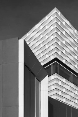 Modern mimarinin dış cephesi. soyut arkaplan oluşturuluyor