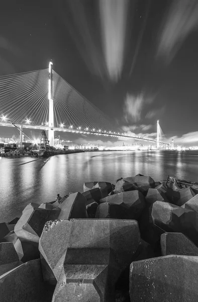 Hong Kong Limanındaki Asma Köprü Baraj — Stok fotoğraf