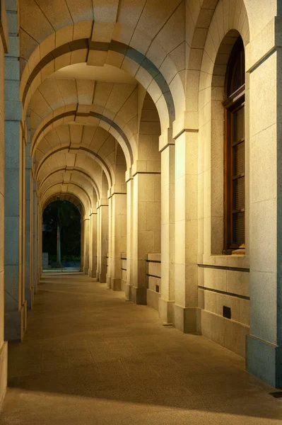 Klassisk Korridor Historisk Bygning Klassisk Arkitektur Baggrund - Stock-foto
