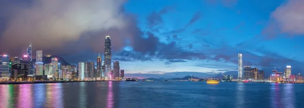 Πανόραμα Του Ορίζοντα Και Λιμάνι Της Πόλης Του Χονγκ Κονγκ — Φωτογραφία Αρχείου