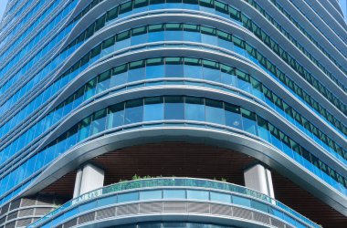 Modern mimarinin dış cephesi. soyut arkaplan oluşturuluyor