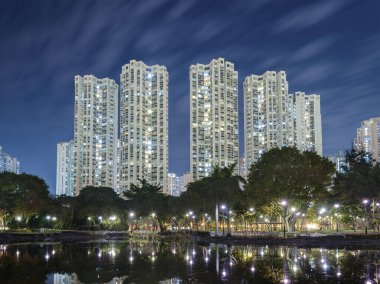 Hong Kong 'da yüksek binalar.