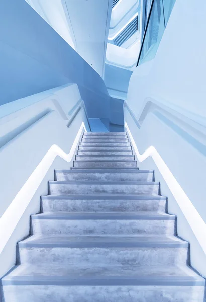 Vista Interior Escada Futurista Arquitetura Moderna — Fotografia de Stock