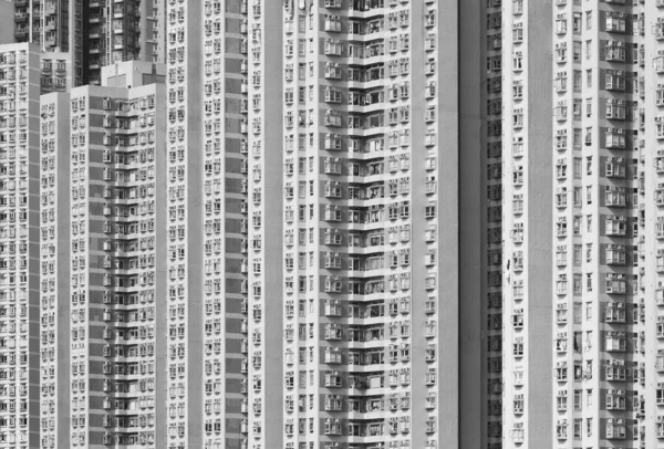 Extérieur Immeuble Résidentiel Grande Hauteur Hong Kong — Photo