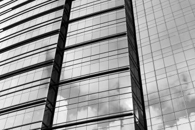 Modern mimarinin dış cephesi. soyut arkaplan oluşturuluyor