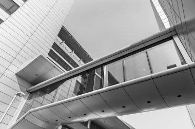 Modern ofis binasının dışı. Soyut arkaplan oluşturuluyor 