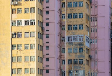 Hong Kong 'daki eski binanın dışı.