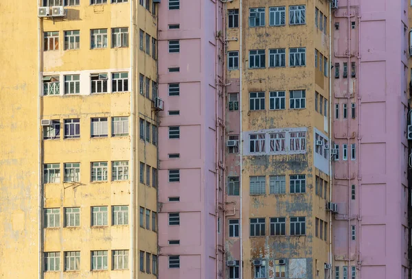 Esterno Del Vecchio Edificio Nella Città Hong Kong — Foto Stock