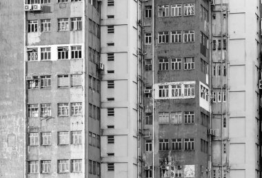 Hong Kong 'daki eski binanın dışı.