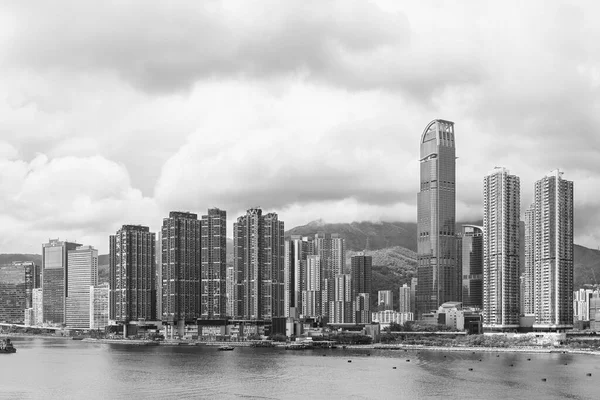 Panorama Van Haven Skyline Van Hong Kong Stad — Stockfoto