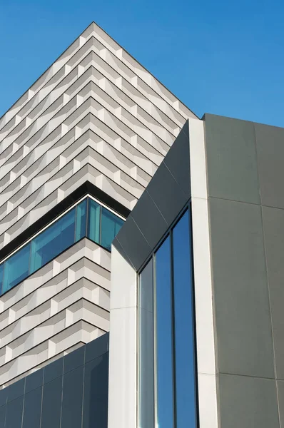 Modern mimarinin dış cephesi. soyut arkaplan oluşturuluyor