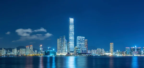 Panorama Skyline Victoria Harbor Hong Kong City Night Royalty Free Stock Photos