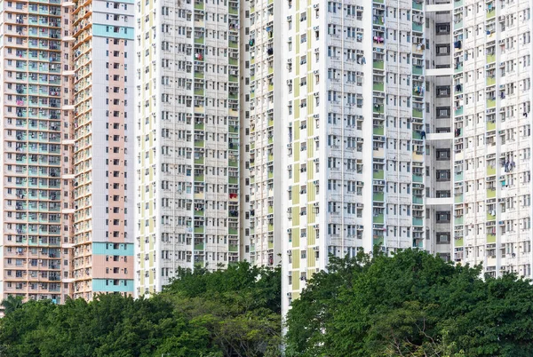 Exterieur Van Hoogbouw Residentieel Gebouw Van Openbaar Landgoed Hong Kong — Stockfoto
