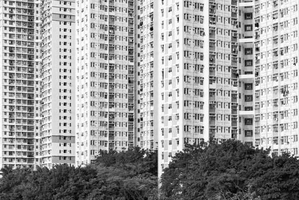 Esterno Grattacielo Edificio Residenziale Proprietà Pubblica Nella Città Hong Kong — Foto Stock