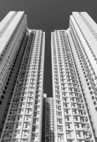 Extérieur Immeuble Résidentiel Grande Hauteur Biens Publics Hong Kong — Photo