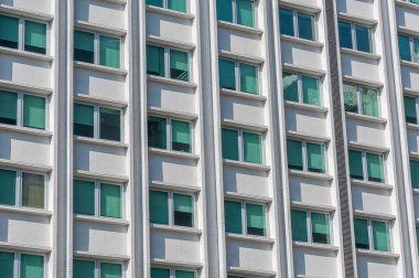 Modern binanın dış cephesi. Mimari soyut arkaplan