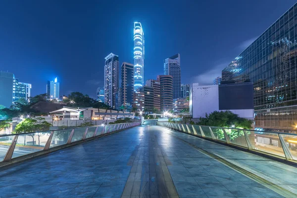 Skyline Downtown Hong Kong City Night — Stock Photo, Image