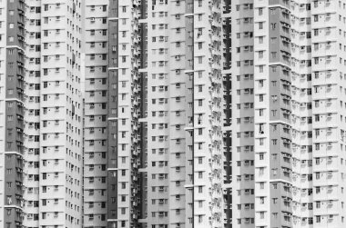 Hong Kong 'da yüksek katlı bir bina.