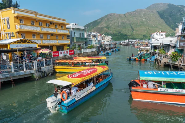 Hong Kong - October 10, 2020 : Lanemark fishing village Tai O where the houses are built on stilts in Hong Kong, China — Stock Image Hong Kong October 2020 Lanemark Fishing Village Tai Houses Built Stock Photo
