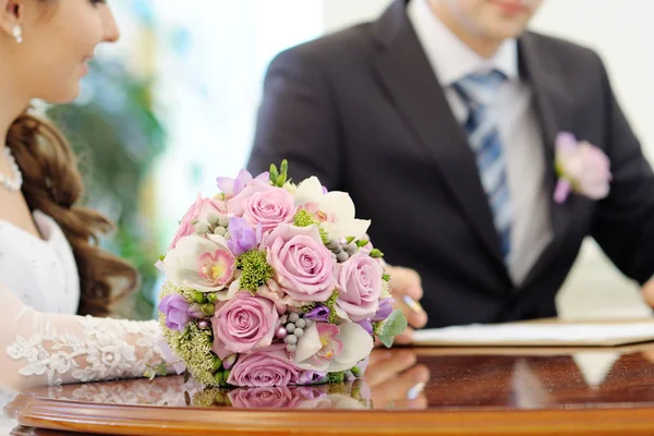 Belo Buquê Casamento Colorido — Fotografia de Stock