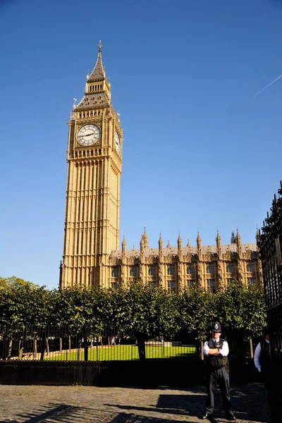 London September 2015 Big Ben Und Houses Parliament London Wache — Stockfoto