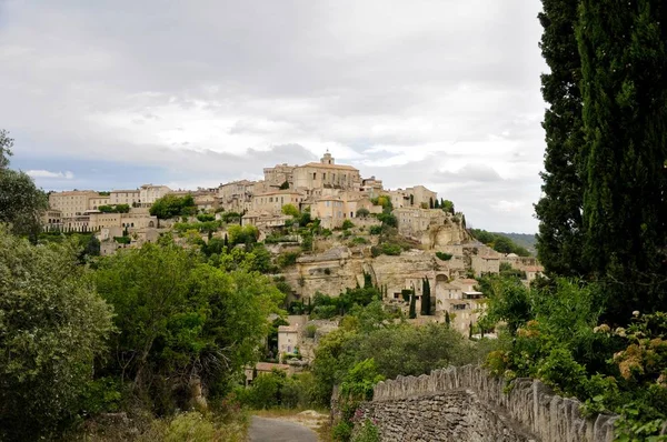 Vista Sobre Hermoso Pueblo Medieval Gordes — Foto de Stock