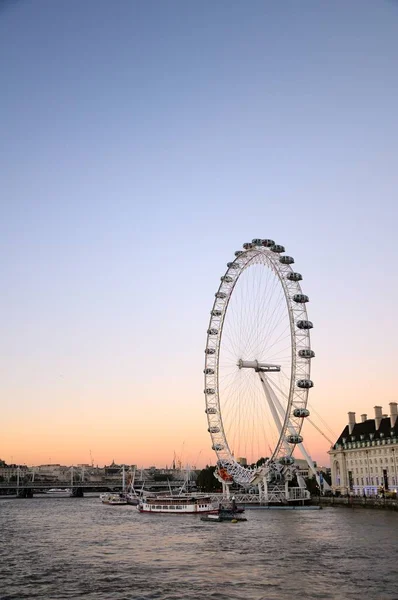 Londons Auge Blick Auf Das Rad Bei Sonnenuntergang — Stockfoto