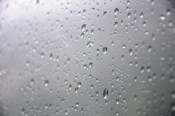 Drops Water Glass Rain Part Image Blurred — Stock Photo, Image