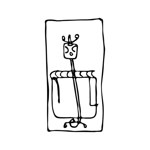 Ручний малюнок ескізу мишоловки для гризуна. Векторна ілюстрація пастка ізольована на білому тлі — стоковий вектор