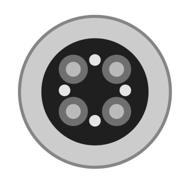 Arkasında kan oksijeni sensörü var. Dört LED kümesi ve dört fotodiyot. Vektör illüstrasyonu beyaz arkaplanda izole edildi.