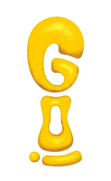 Letras doradas Go — Vector de stock