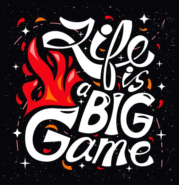 Büyük bir oyun hayattır. Elle çizilmiş illüstrasyon
