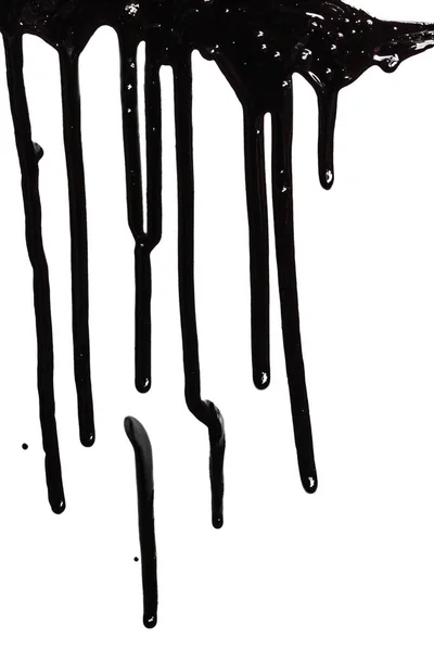 Black paint on a white background — Stock Photo, Image